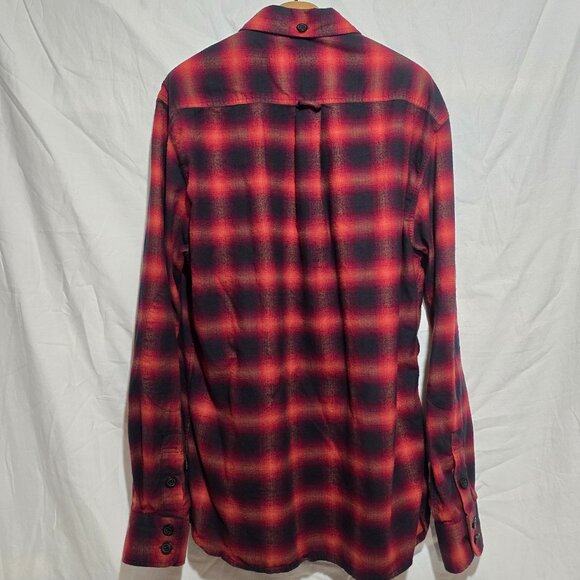 &Sons Trading Co. LOGGER Flannel Shirt - Red Blue Plaid - Sz L* - Picture 7 of 7